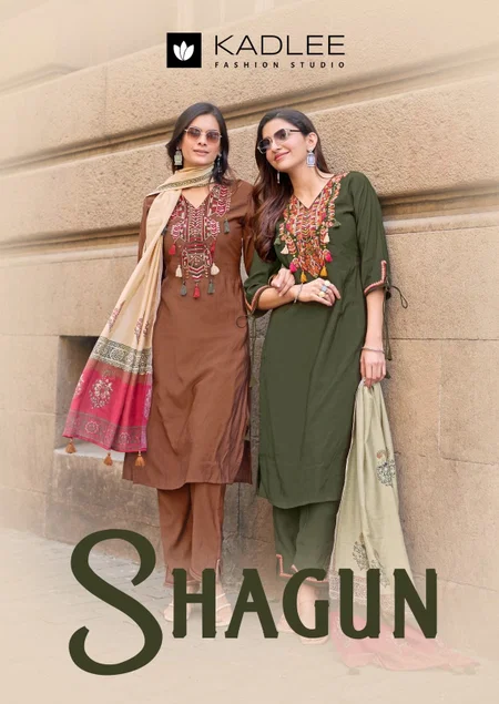 Shagun By Kadlee Rasian Silk Kurti With Bottom Dupatta Wholesale Price In Surat
